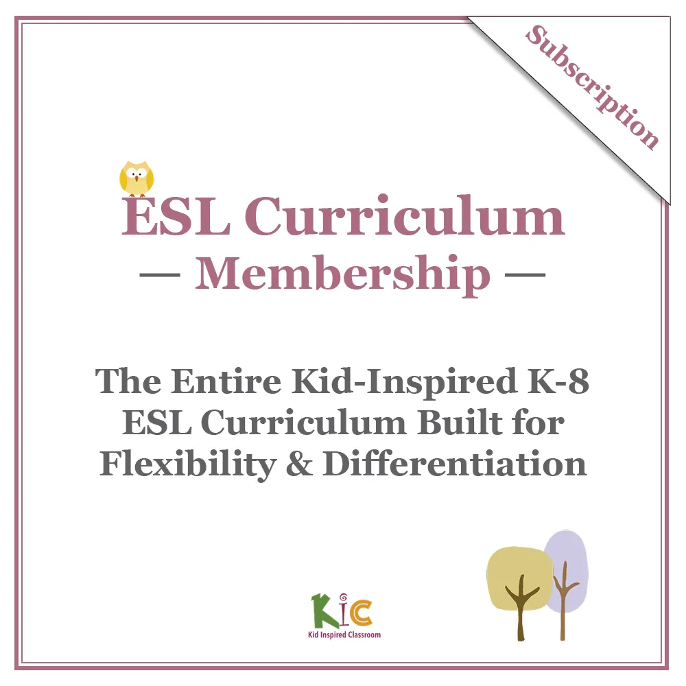 Kid-Inspired ESL Curriculum Membership Cover