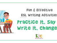 Fun and Effective ESL Writing Activity Practice Say Write Change