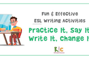 Fun and Effective ESL Writing Activity Practice Say Write Change