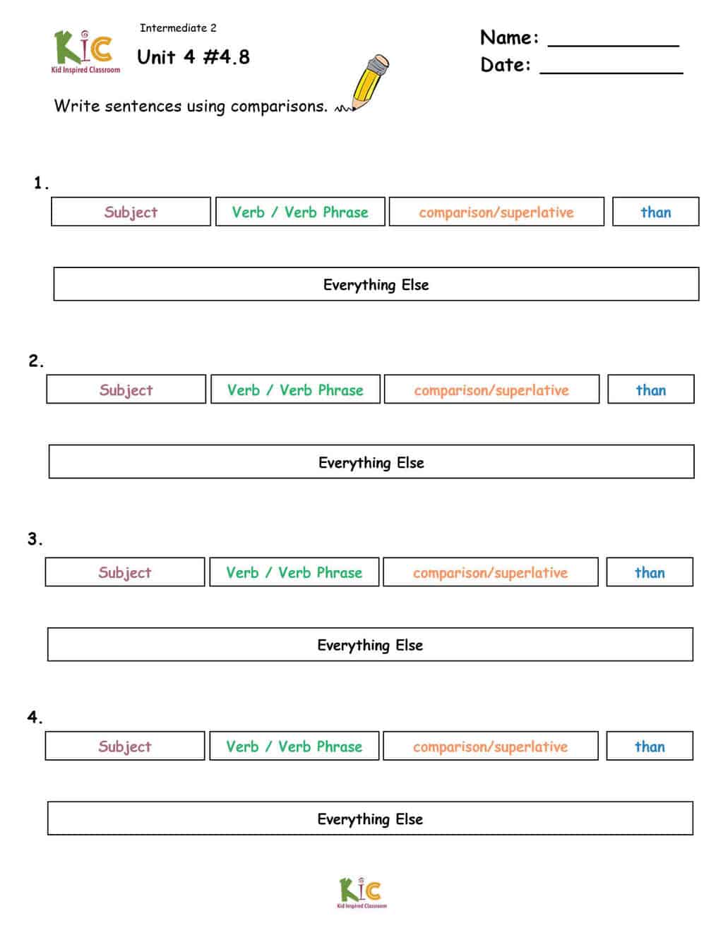 Comparisons and superlatives Grammar Writing from the ESL Curriculum Membership Comparisons and superlatives Grammar Writing from the ESL Curriculum Membership