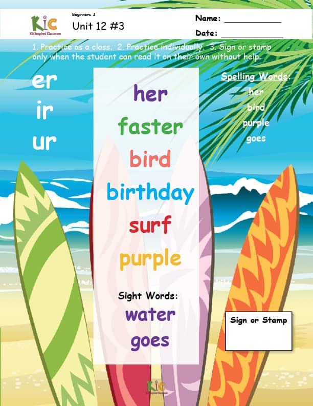 Phonics Lesson Reading Practice from the ESL Curriculum Membership