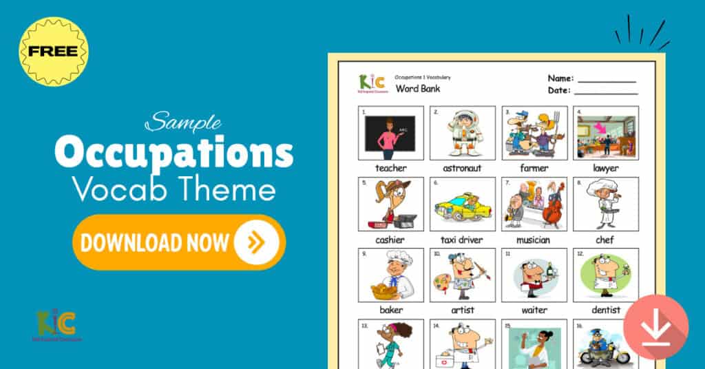 [Download] Vocab Lesson for ELLs – Occupations!
